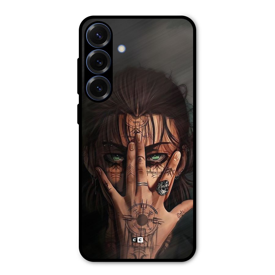 Eren Yeager Illustration Metal Back Case for Galaxy S25 Plus