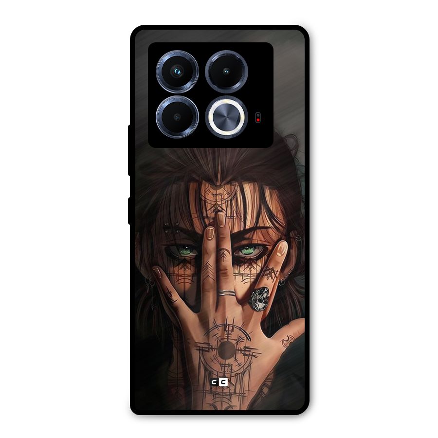 Eren Yeager Illustration Metal Back Case for Infinix Note 40 5G