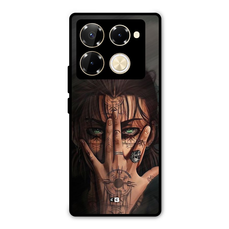 Eren Yeager Illustration Metal Back Case for Infinix Note 40 Pro