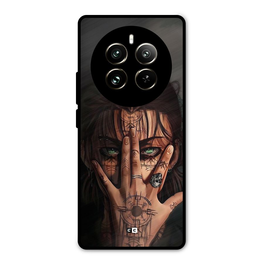 Eren Yeager Illustration Metal Back Case for Realme 12 Pro