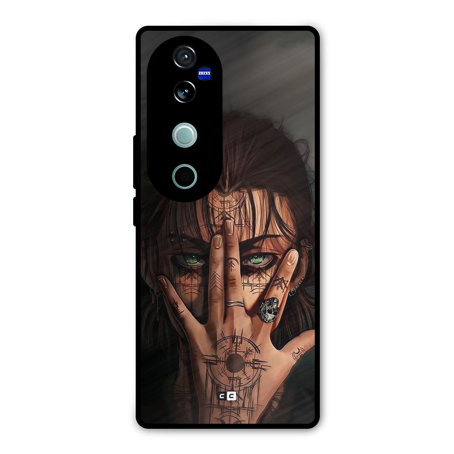Eren Yeager Illustration Metal Back Case for Vivo V40 Pro