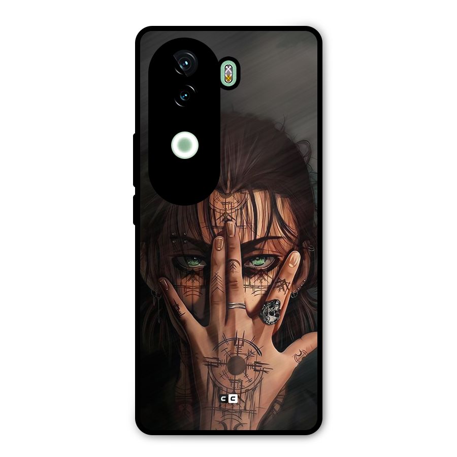 Eren Yeager Illustration Metal Back Case for iQOO Z9s