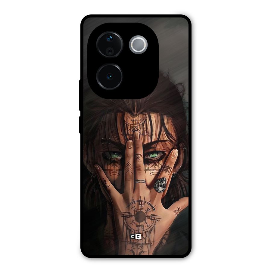 Eren Yeager Illustration Metal Back Case for iQOO Z9s Pro