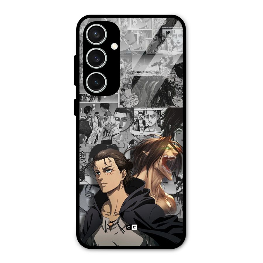 Eren Yeager Manga Glass Back Case for Galaxy S23 FE