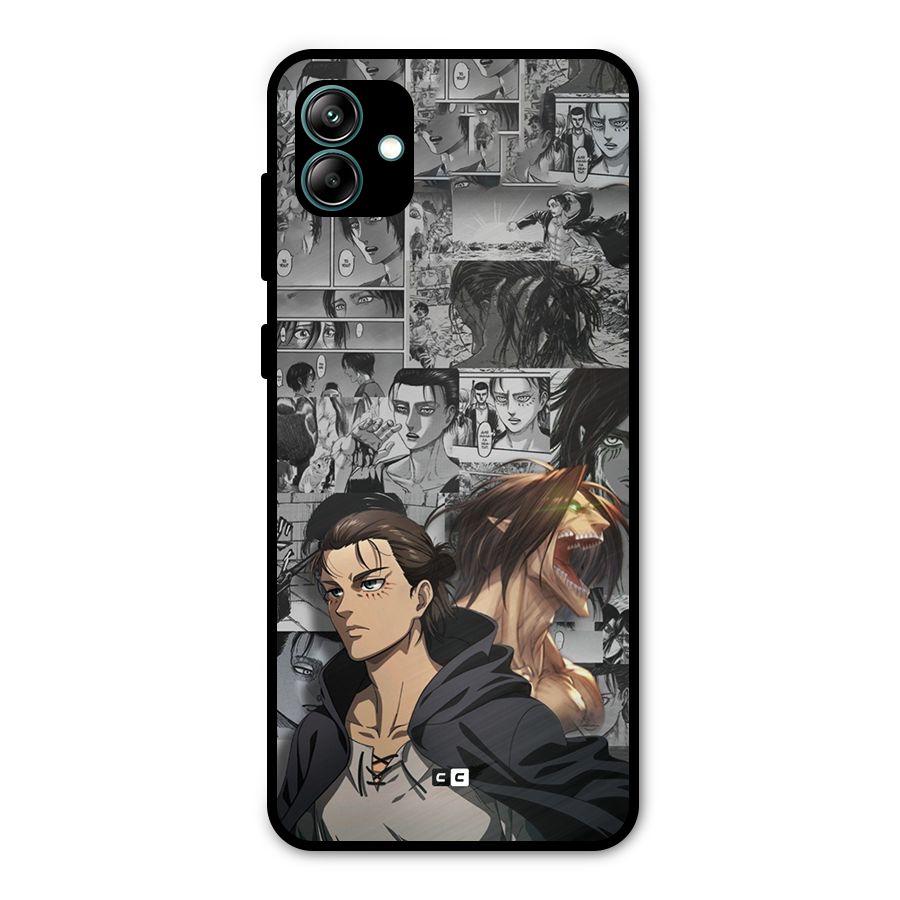 Eren Yeager Manga Metal Back Case for Galaxy A04