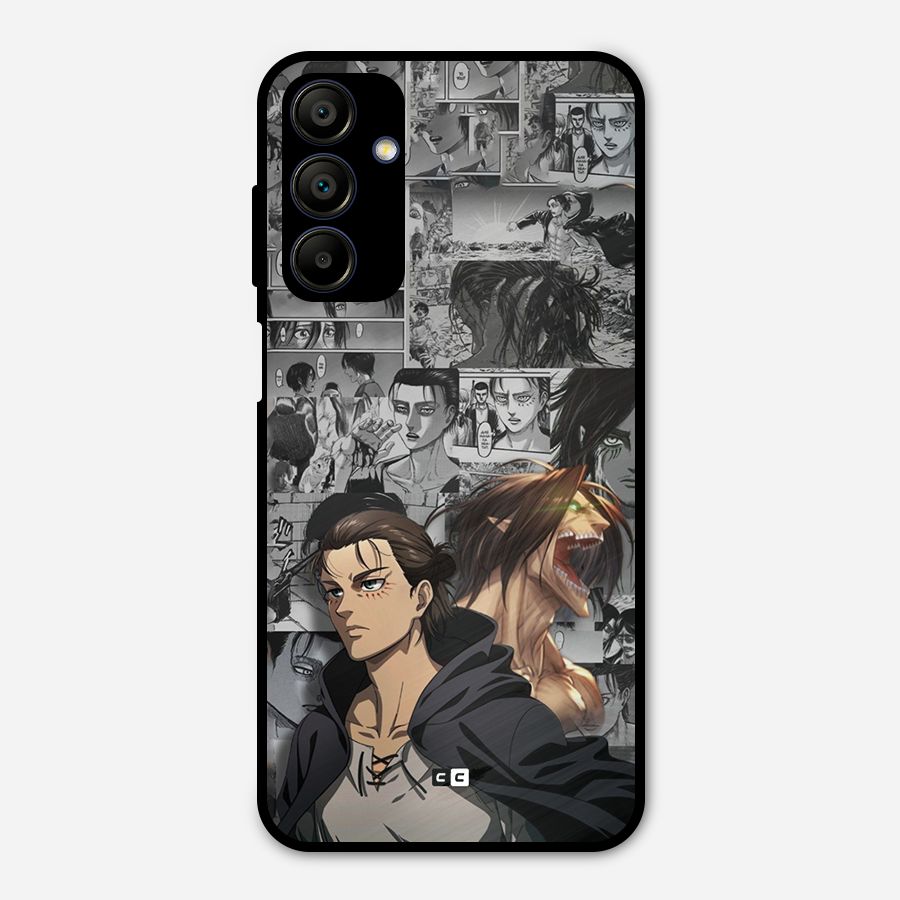 Eren Yeager Manga Metal Back Case for Galaxy A15 5G