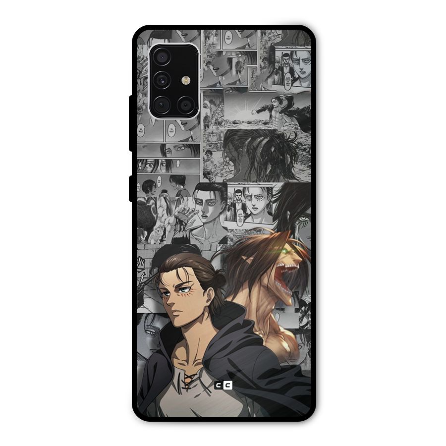 Eren Yeager Manga Metal Back Case for Galaxy A51