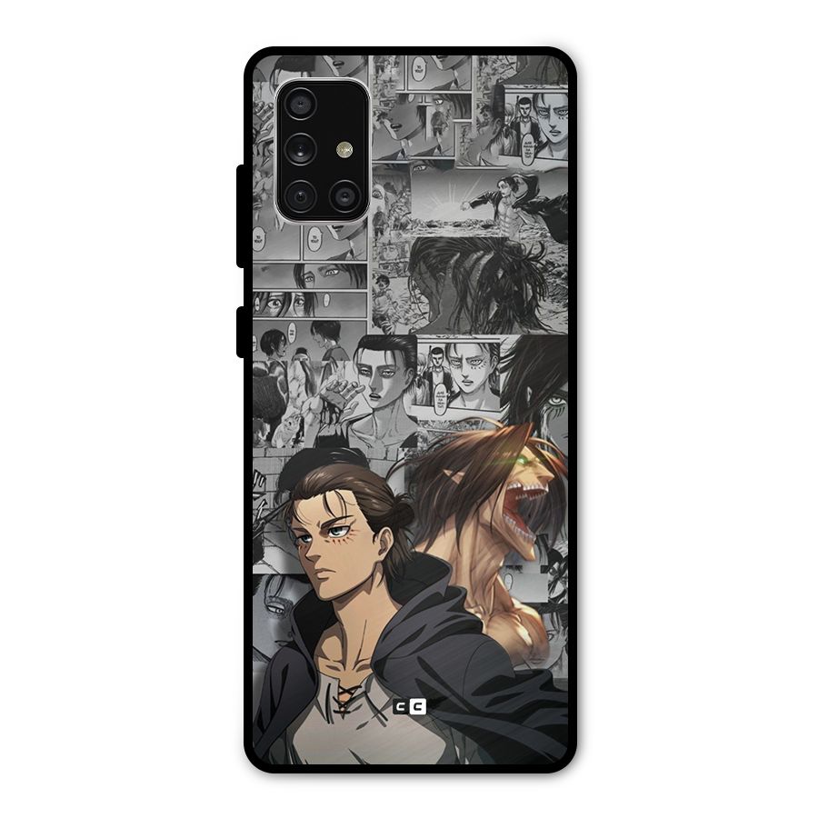 Eren Yeager Manga Metal Back Case for Galaxy A71