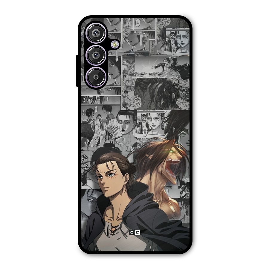 Eren Yeager Manga Metal Back Case for Galaxy F15