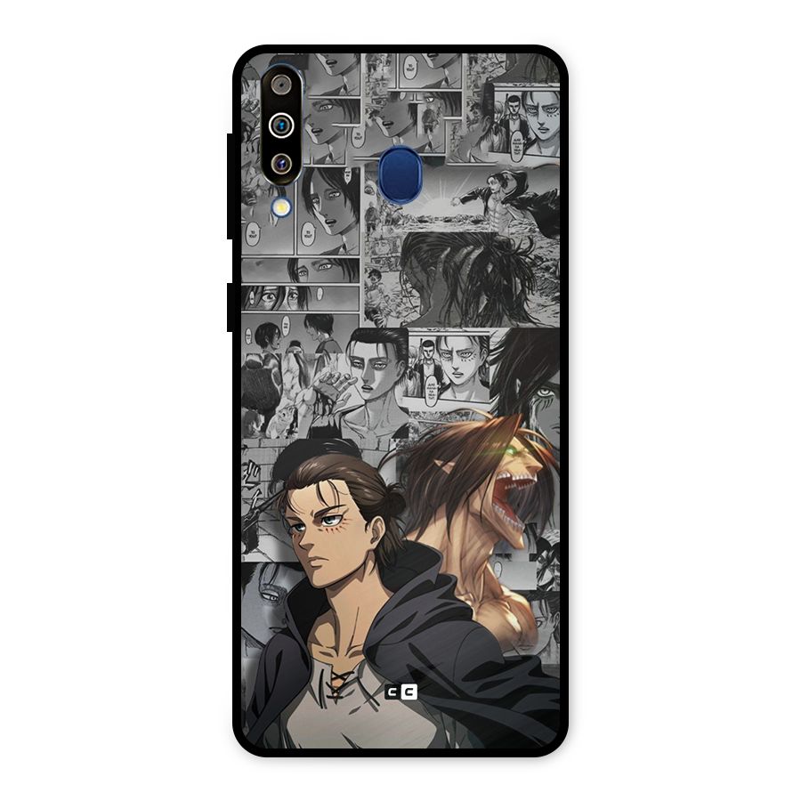 Eren Yeager Manga Metal Back Case for Galaxy M30