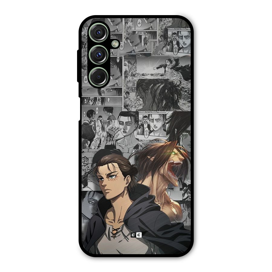 Eren Yeager Manga Metal Back Case for Galaxy M34