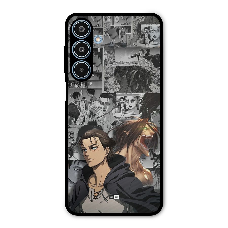 Eren Yeager Manga Metal Back Case for Galaxy M35