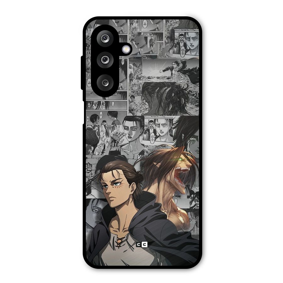 Eren Yeager Manga Metal Back Case for Galaxy M36