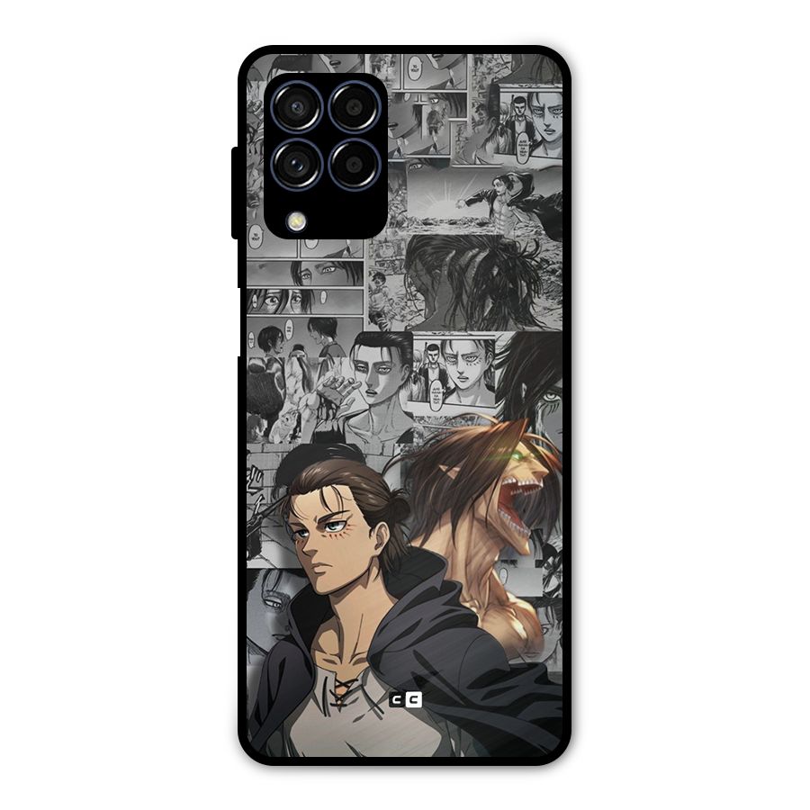 Eren Yeager Manga Metal Back Case for Galaxy M53 5G