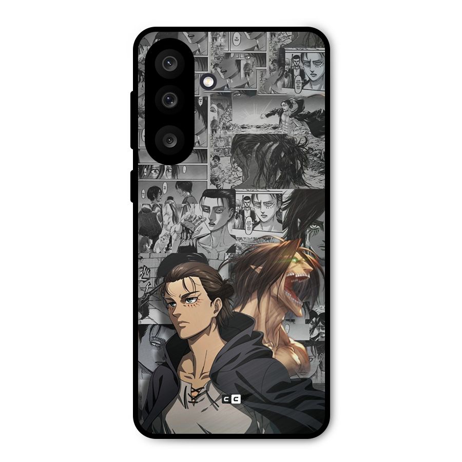 Eren Yeager Manga Metal Back Case for Galaxy M56
