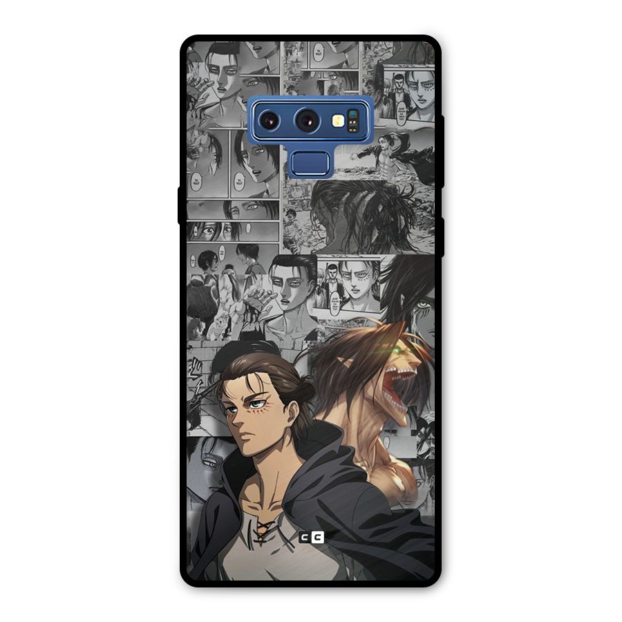 Eren Yeager Manga Metal Back Case for Galaxy Note 9
