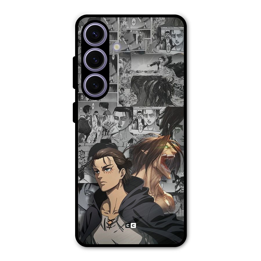 Eren Yeager Manga Metal Back Case for Galaxy S24