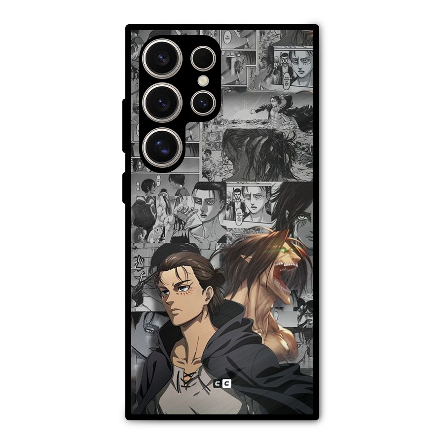 Eren Yeager Manga Metal Back Case for Galaxy S24 Ultra