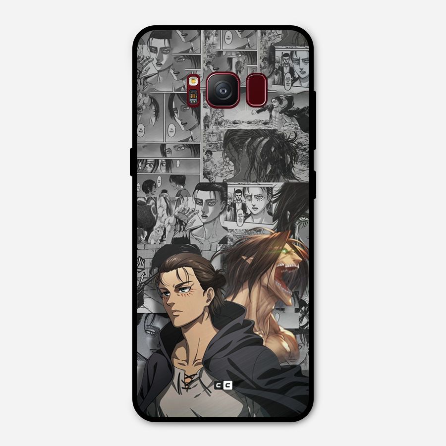 Eren Yeager Manga Metal Back Case for Galaxy S8