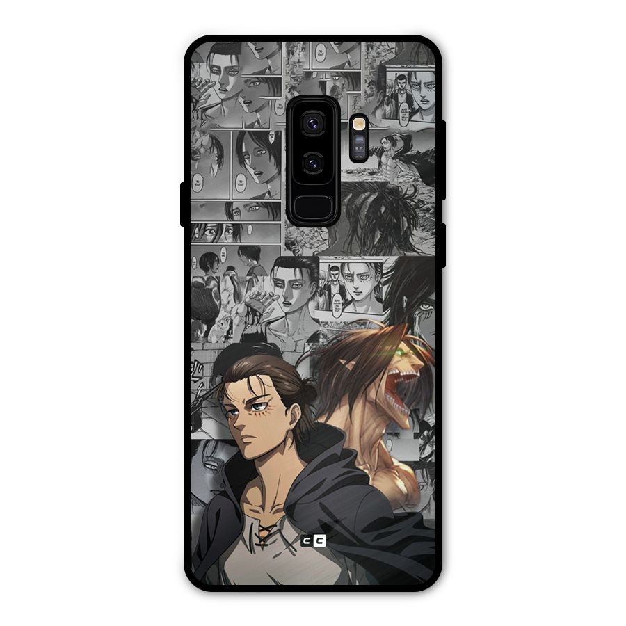 Eren Yeager Manga Metal Back Case for Galaxy S9 Plus