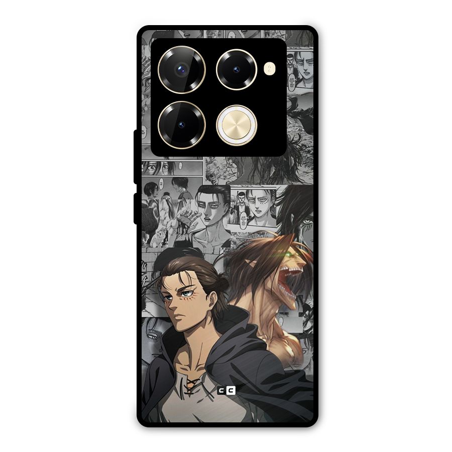 Eren Yeager Manga Metal Back Case for Infinix Note 40 Pro Plus