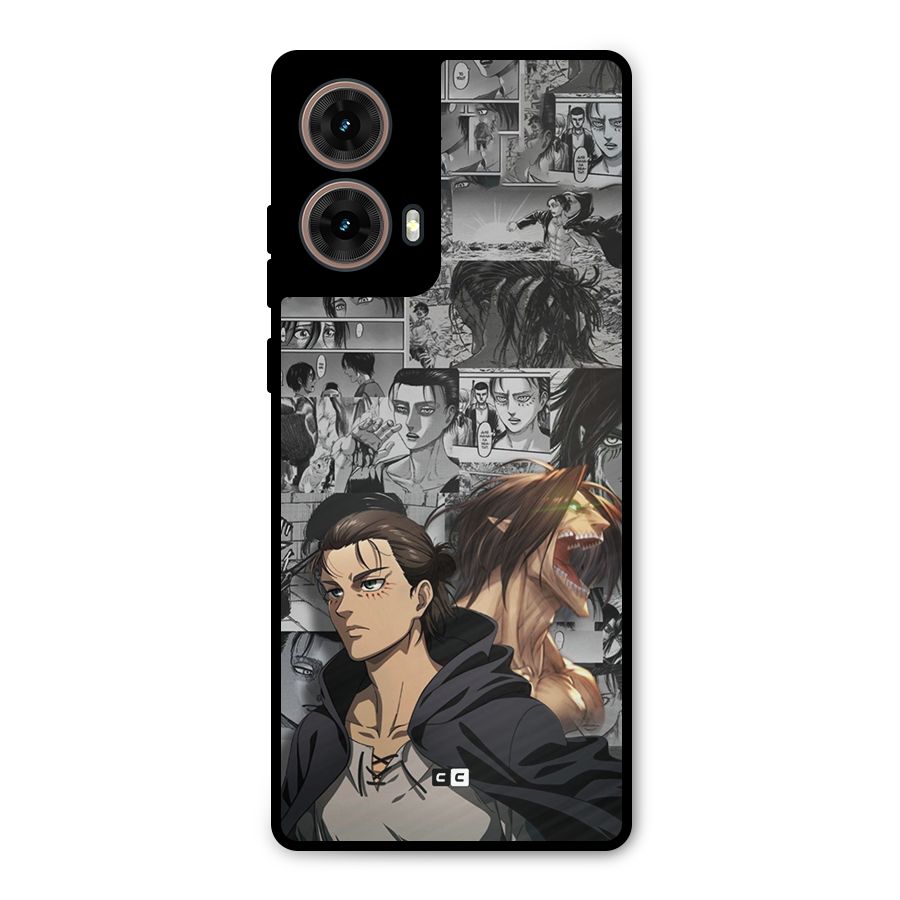 Eren Yeager Manga Metal Back Case for Moto G85