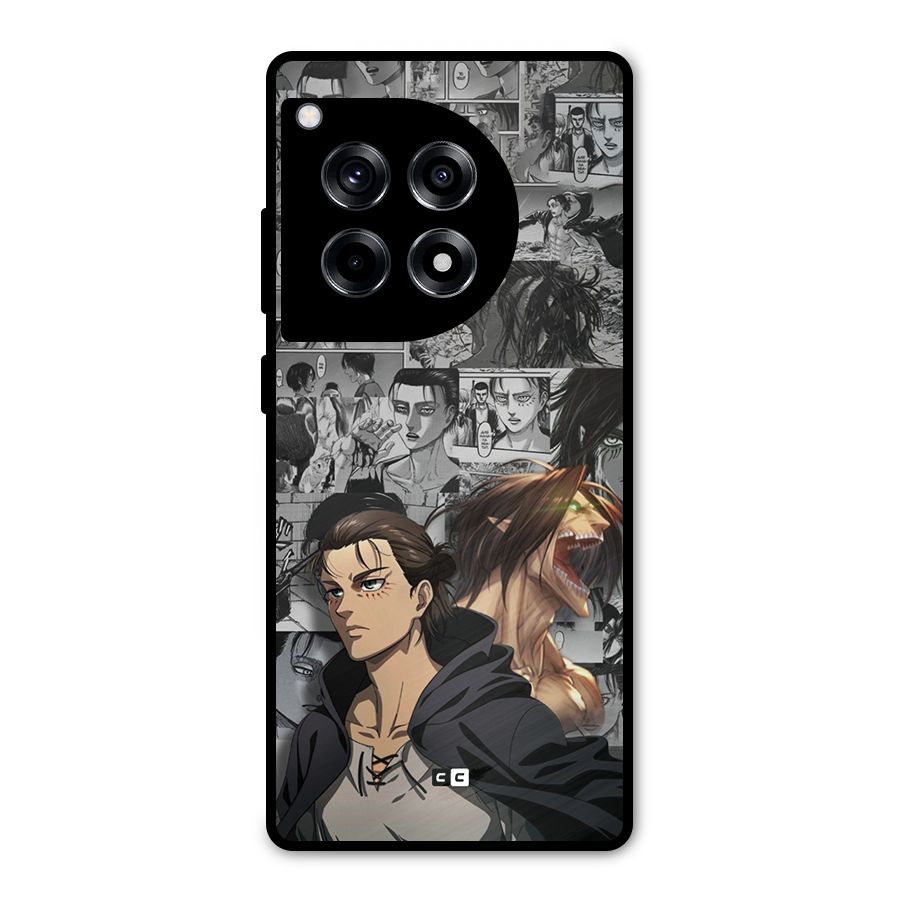 Eren Yeager Manga Metal Back Case for OnePlus 12R