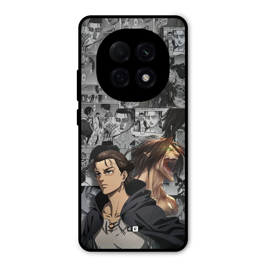 Eren Yeager Manga Metal Back Case for Oppo F29 Pro