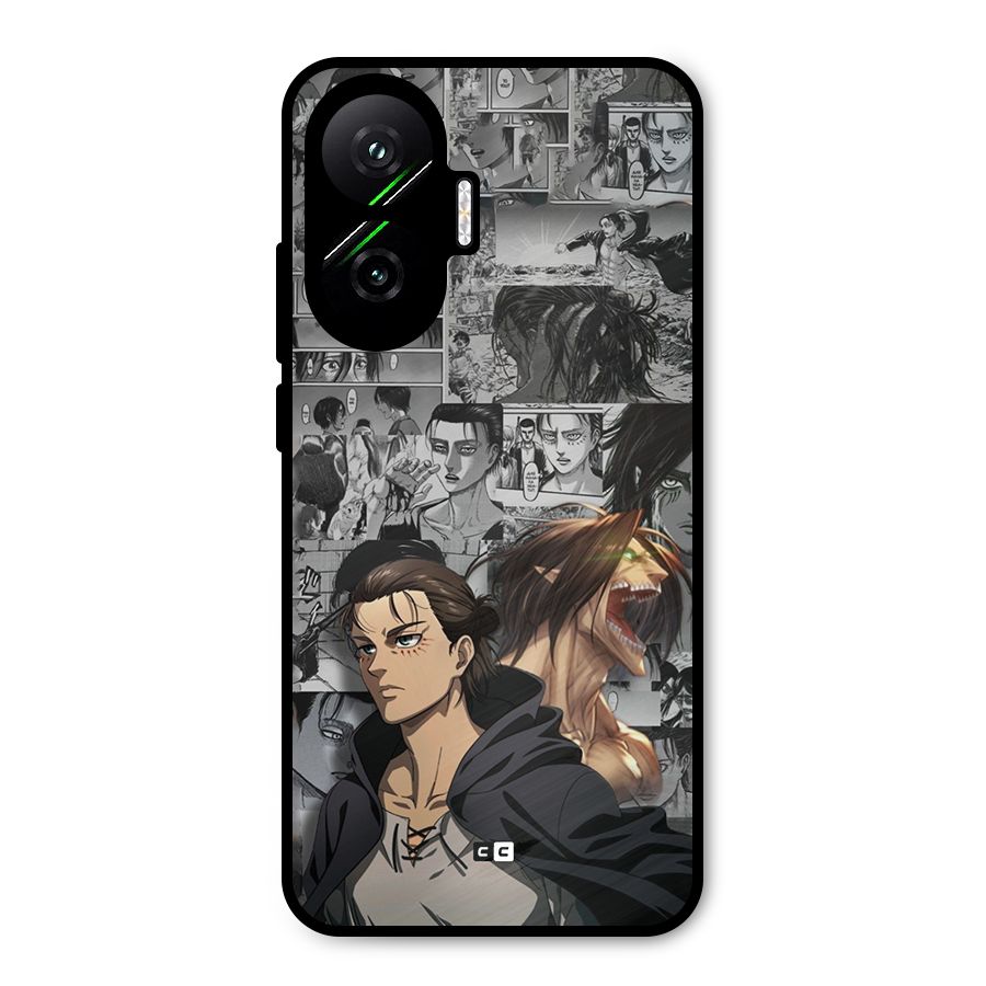 Eren Yeager Manga Metal Back Case for Poco F7