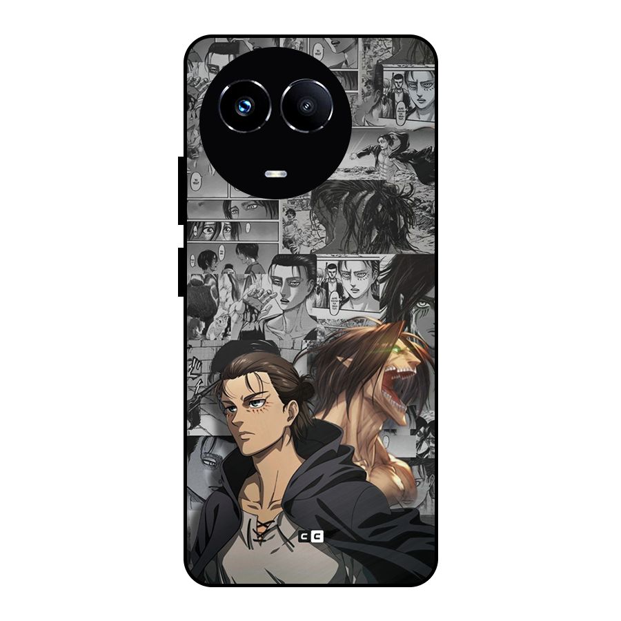 Eren Yeager Manga Metal Back Case for Realme 11X