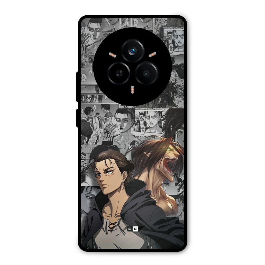 Eren Yeager Manga Metal Back Case for Realme 14 Pro