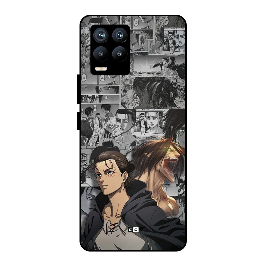 Eren Yeager Manga Metal Back Case for Realme 8