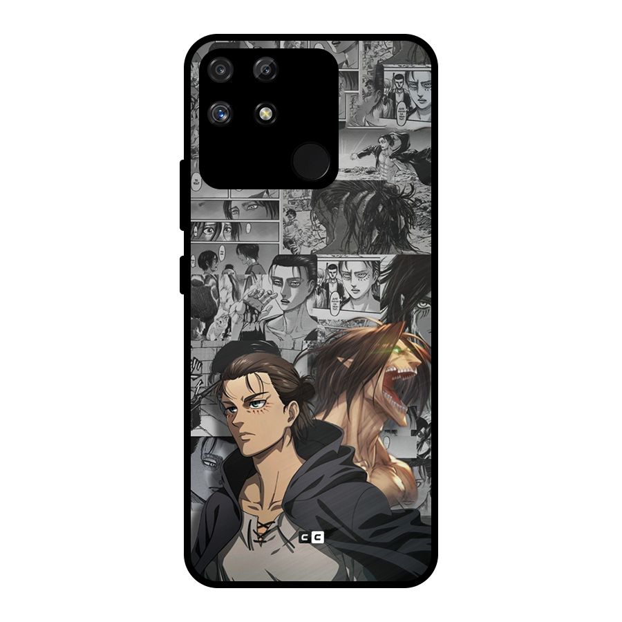 Eren Yeager Manga Metal Back Case for Realme Narzo 50A