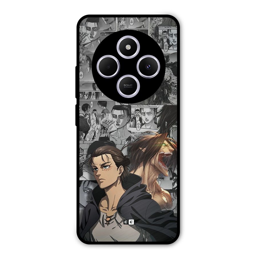 Eren Yeager Manga Metal Back Case for Redmi 14C