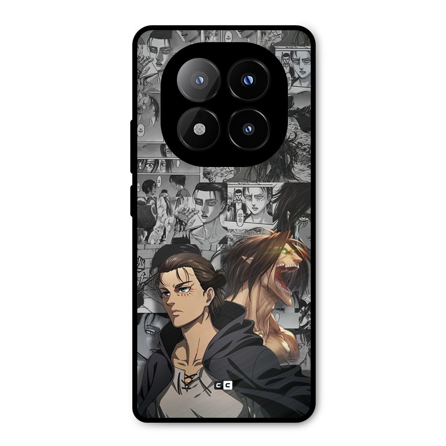 Eren Yeager Manga Metal Back Case for Redmi Note 14 Pro Plus 5G