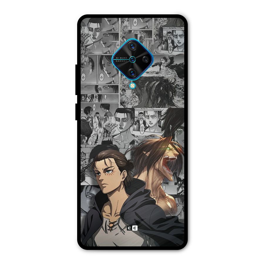 Eren Yeager Manga Metal Back Case for Vivo S1 Pro
