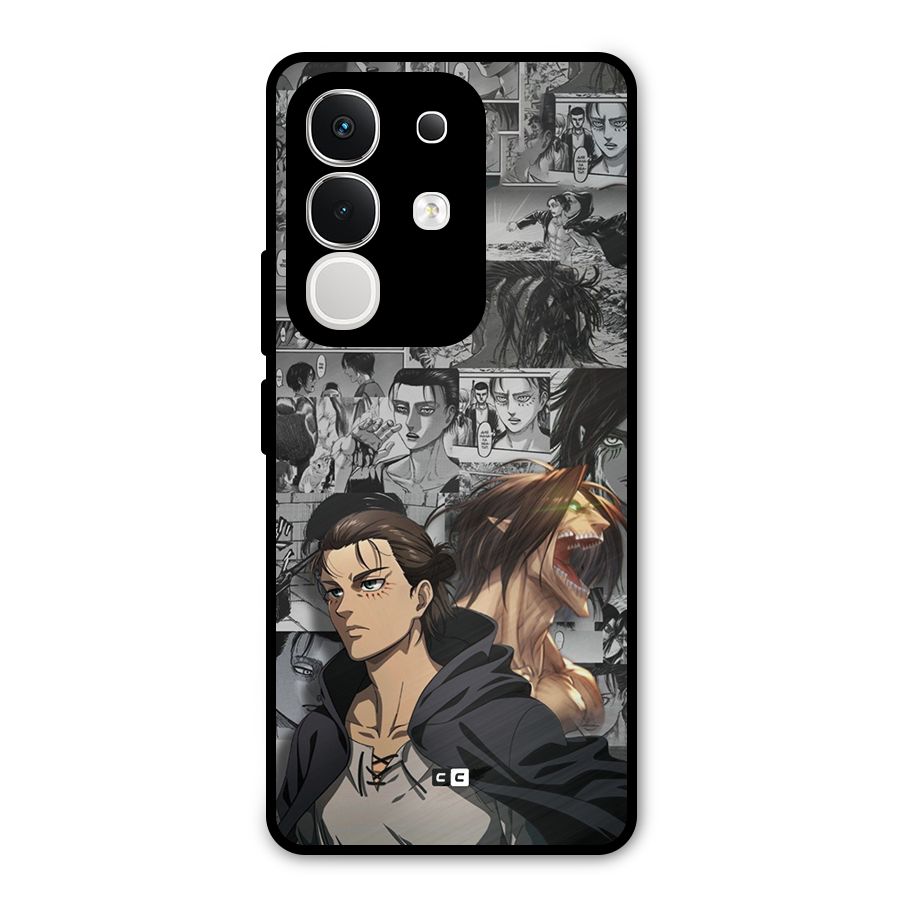 Eren Yeager Manga Metal Back Case for Vivo T4x