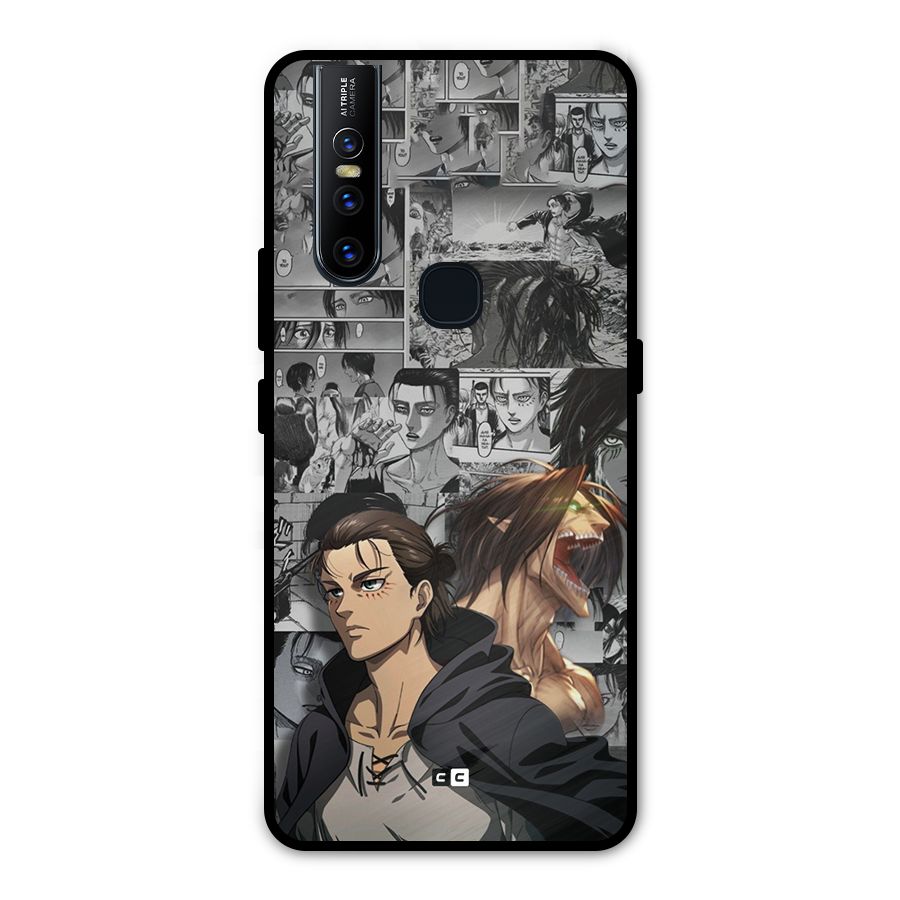 Eren Yeager Manga Metal Back Case for Vivo V15