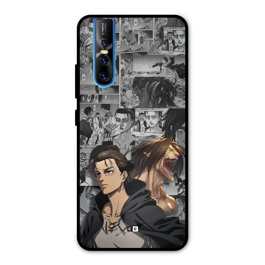 Eren Yeager Manga Metal Back Case for Vivo V15 Pro