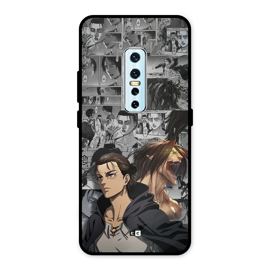 Eren Yeager Manga Metal Back Case for Vivo V17 Pro