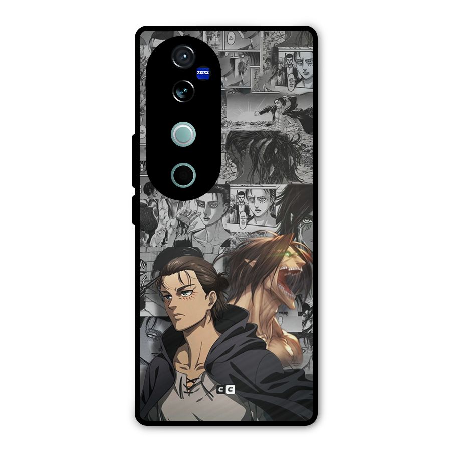 Eren Yeager Manga Metal Back Case for Vivo V40