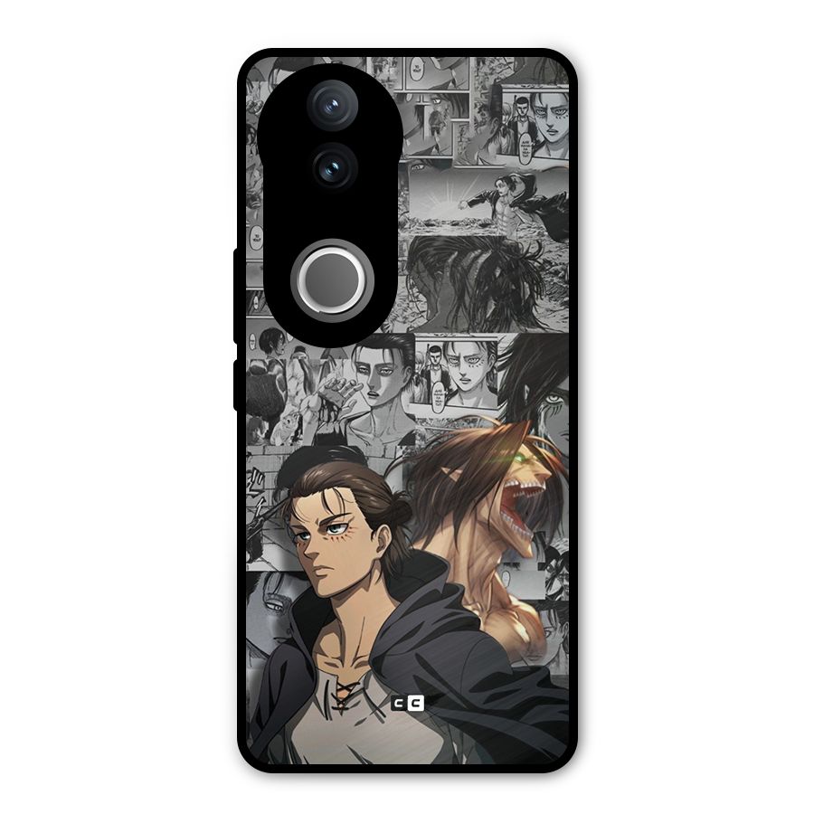Eren Yeager Manga Metal Back Case for Vivo V50e