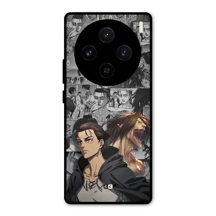 Eren Yeager Manga Metal Back Case for Vivo X100