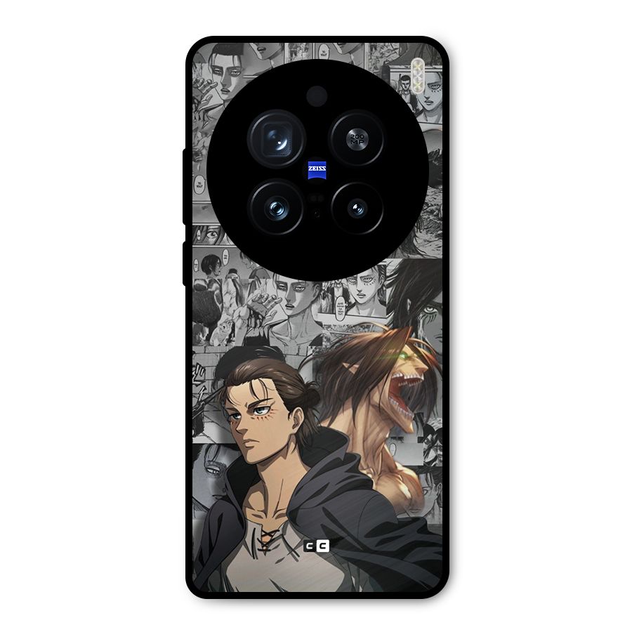 Eren Yeager Manga Metal Back Case for Vivo X200 Pro