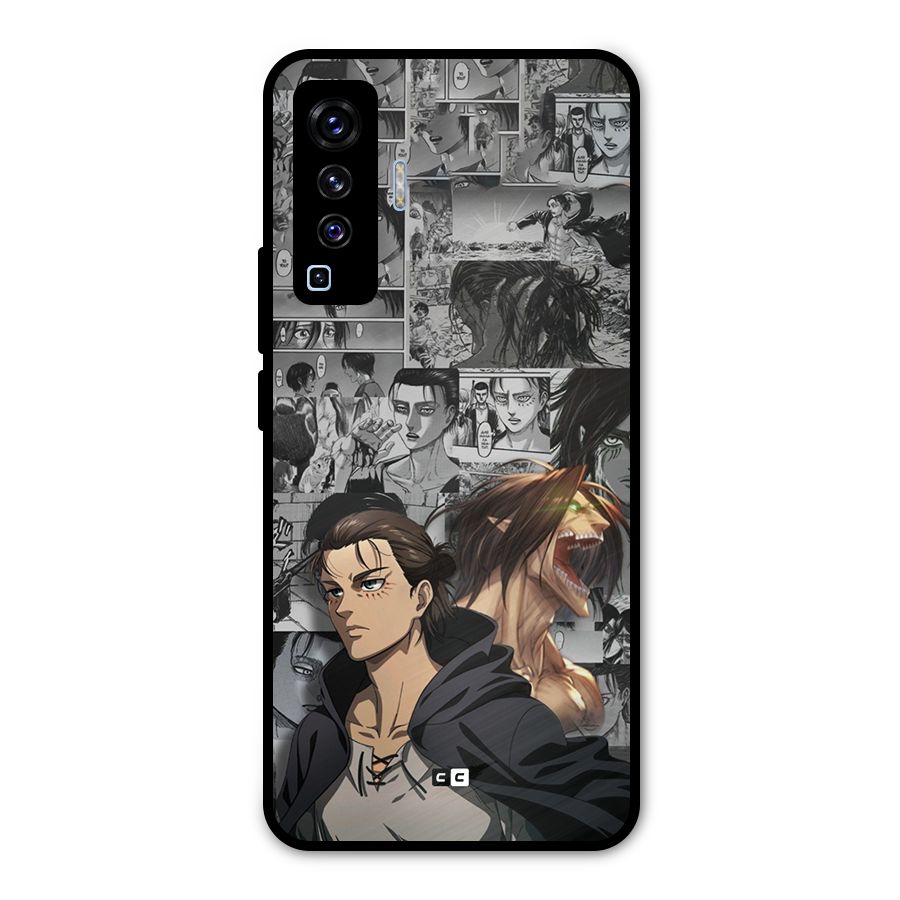 Eren Yeager Manga Metal Back Case for Vivo X50