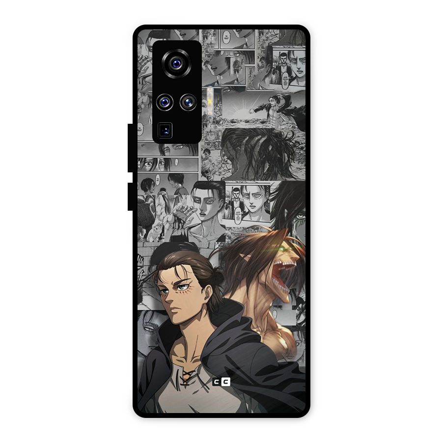 Eren Yeager Manga Metal Back Case for Vivo X50 Pro