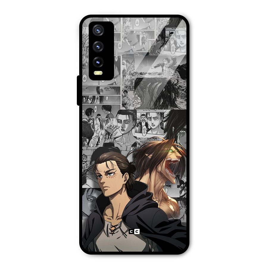 Eren Yeager Manga Metal Back Case for Vivo Y20g