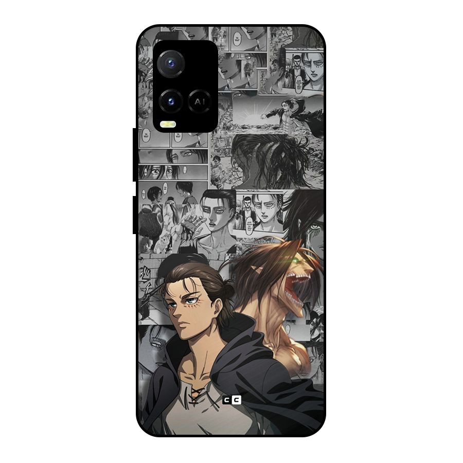 Eren Yeager Manga Metal Back Case for Vivo Y21A