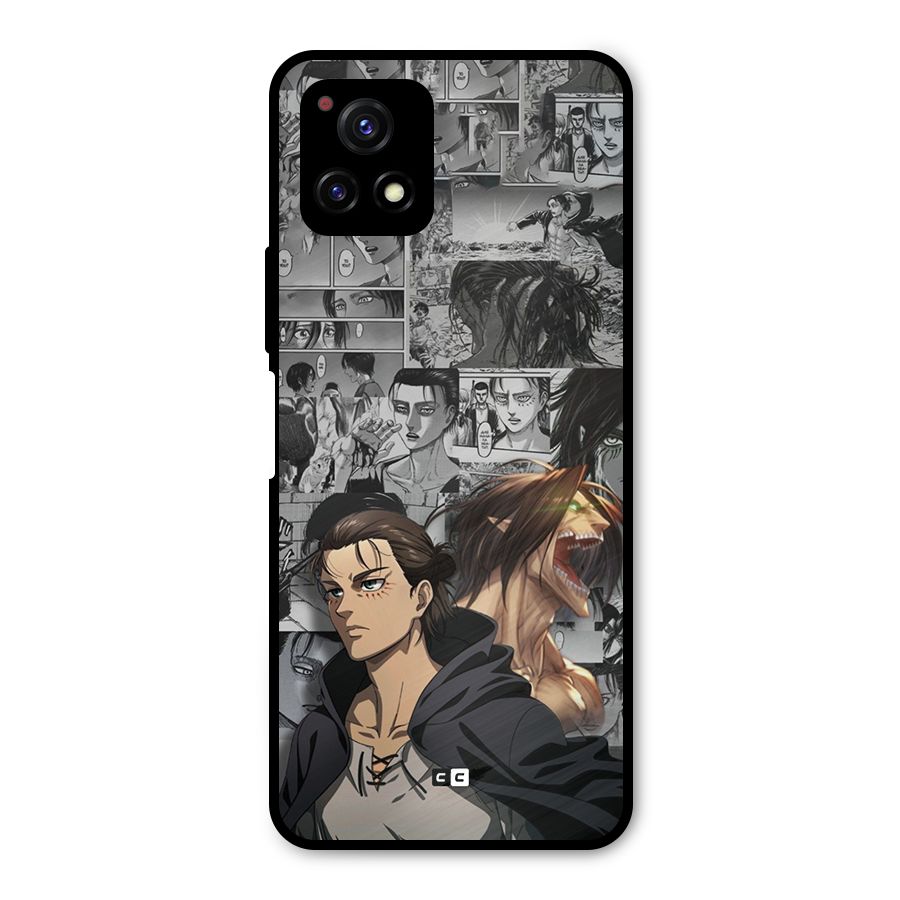 Eren Yeager Manga Metal Back Case for Vivo Y72 5G