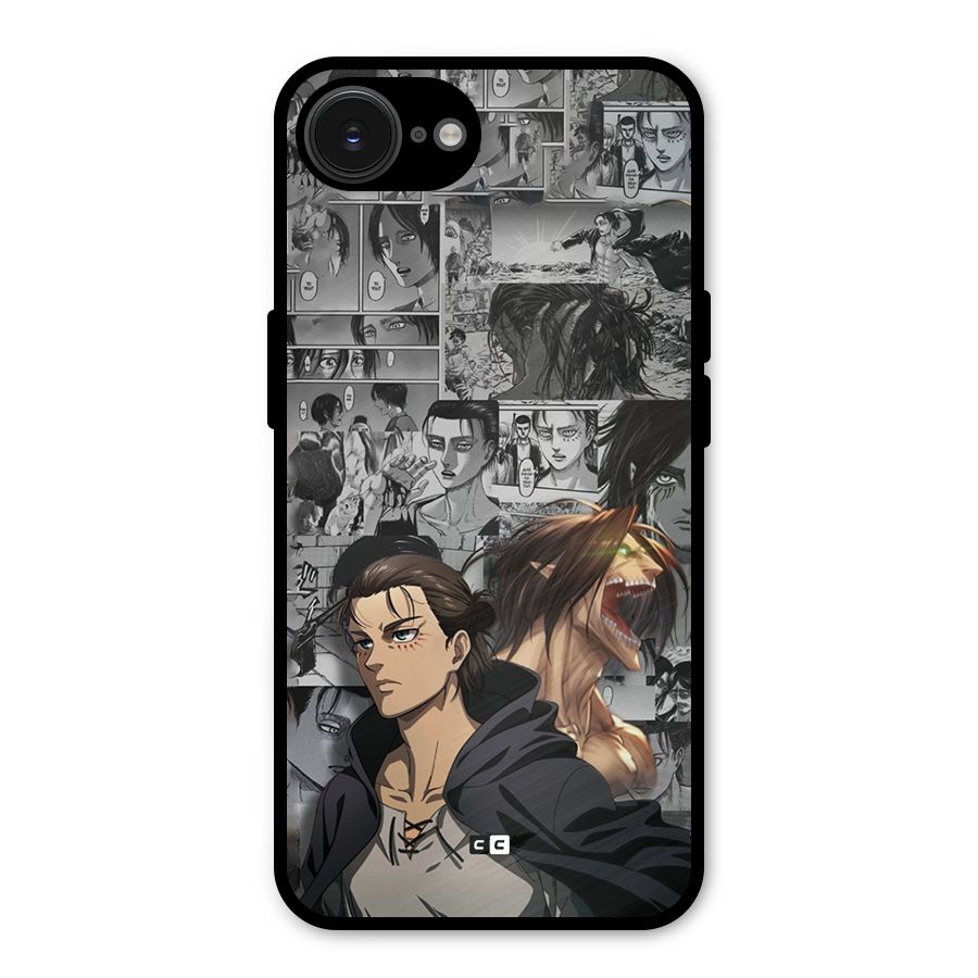 Eren Yeager Manga Metal Back Case for iPhone 16e